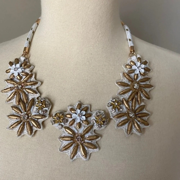 J. Crew Golden Blossom Statement Necklace - Picture 2 of 6